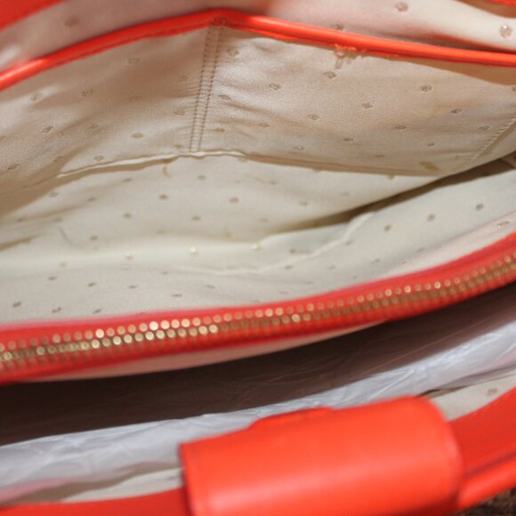 Kate Spade Janis Bow Terrace Maraschino Leather coral medium handbag - Picture 5 of 8